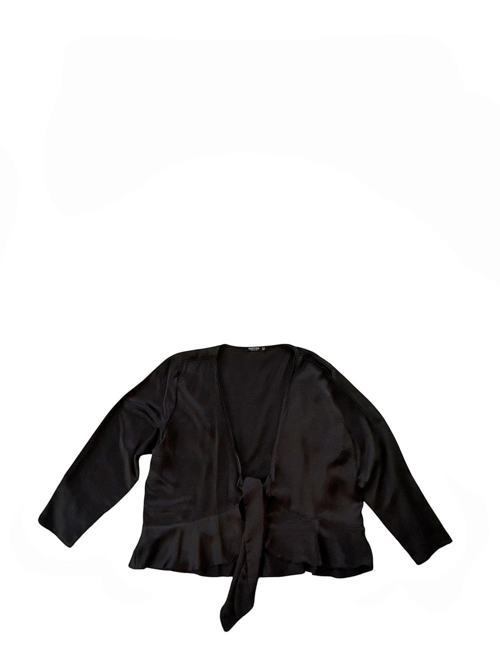 Nasty Gal Collection tie-front jacket Tie-Front Jacket in Black Size Medium